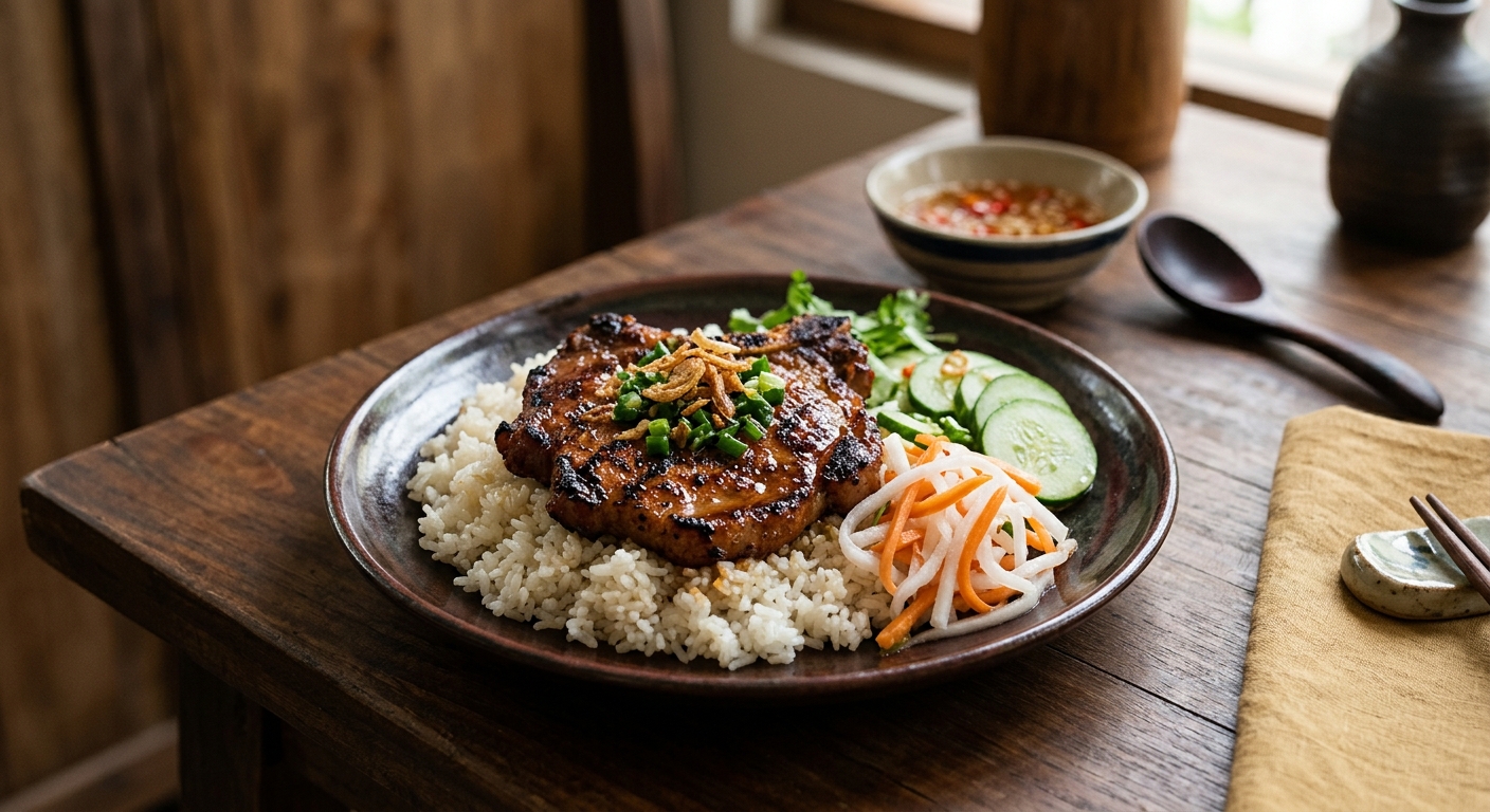 Cơm sườn nướng