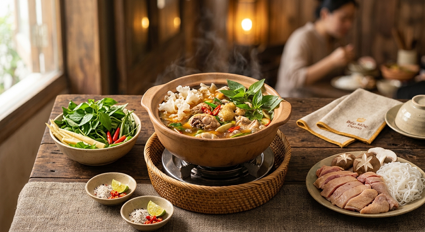 Lẩu gà lá é